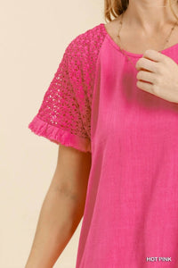 Umgee - Crochet Detail Fringe Top