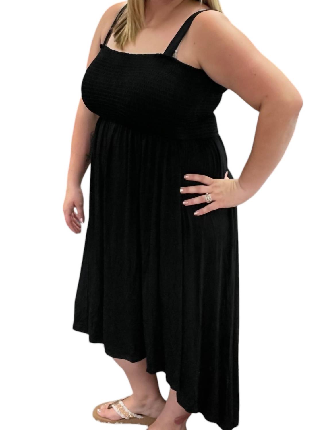 White Birch - Smocked Hi Low Little Dress