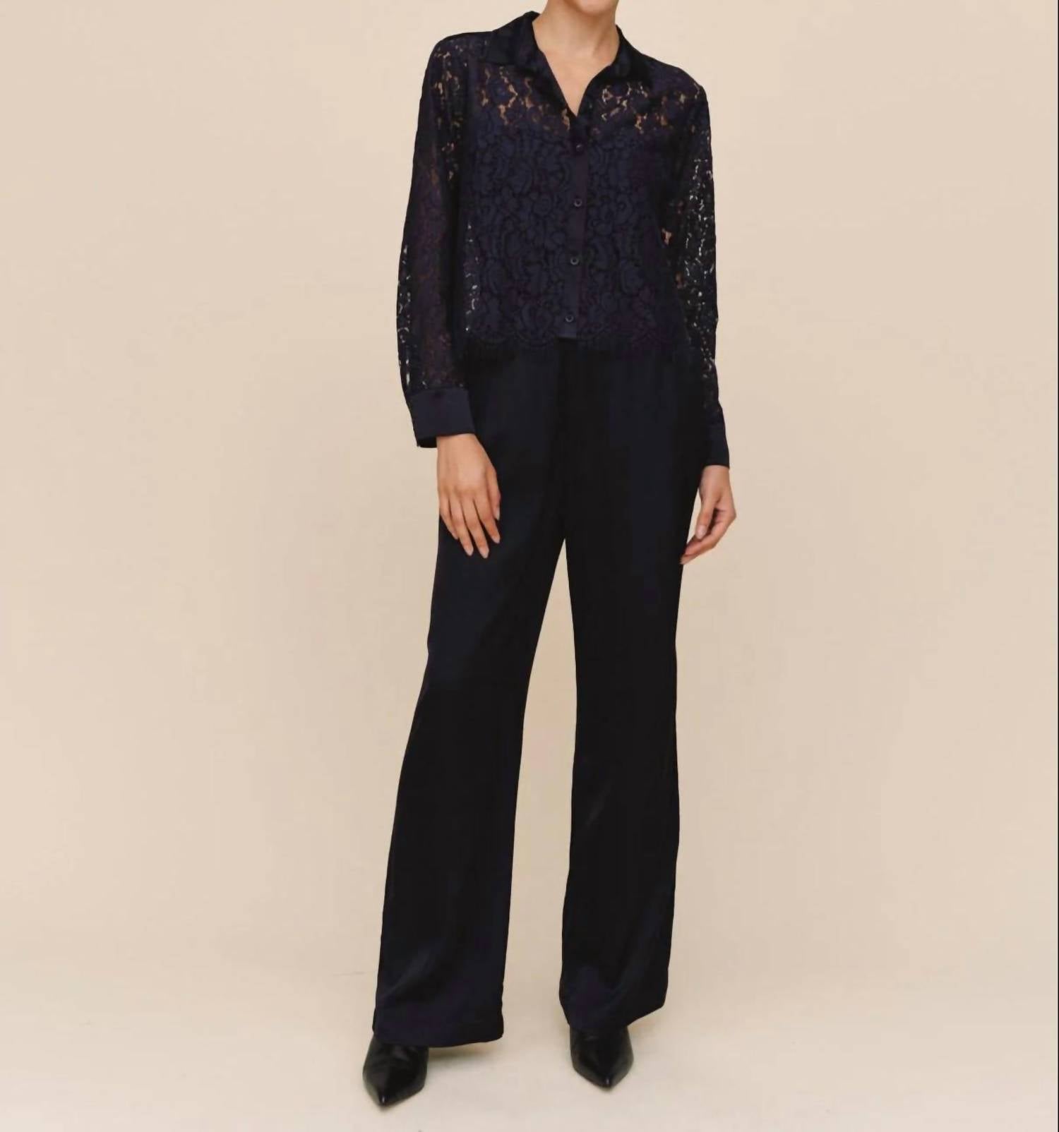 Bella Dahl - Lace Contrast Button Down Shirt