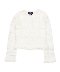 Fbz - Carrie Ruffle Line Lace Cardigan