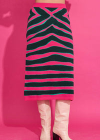 Alden Adair Vivian Midi Skirt in ziggy palm - women's skirt