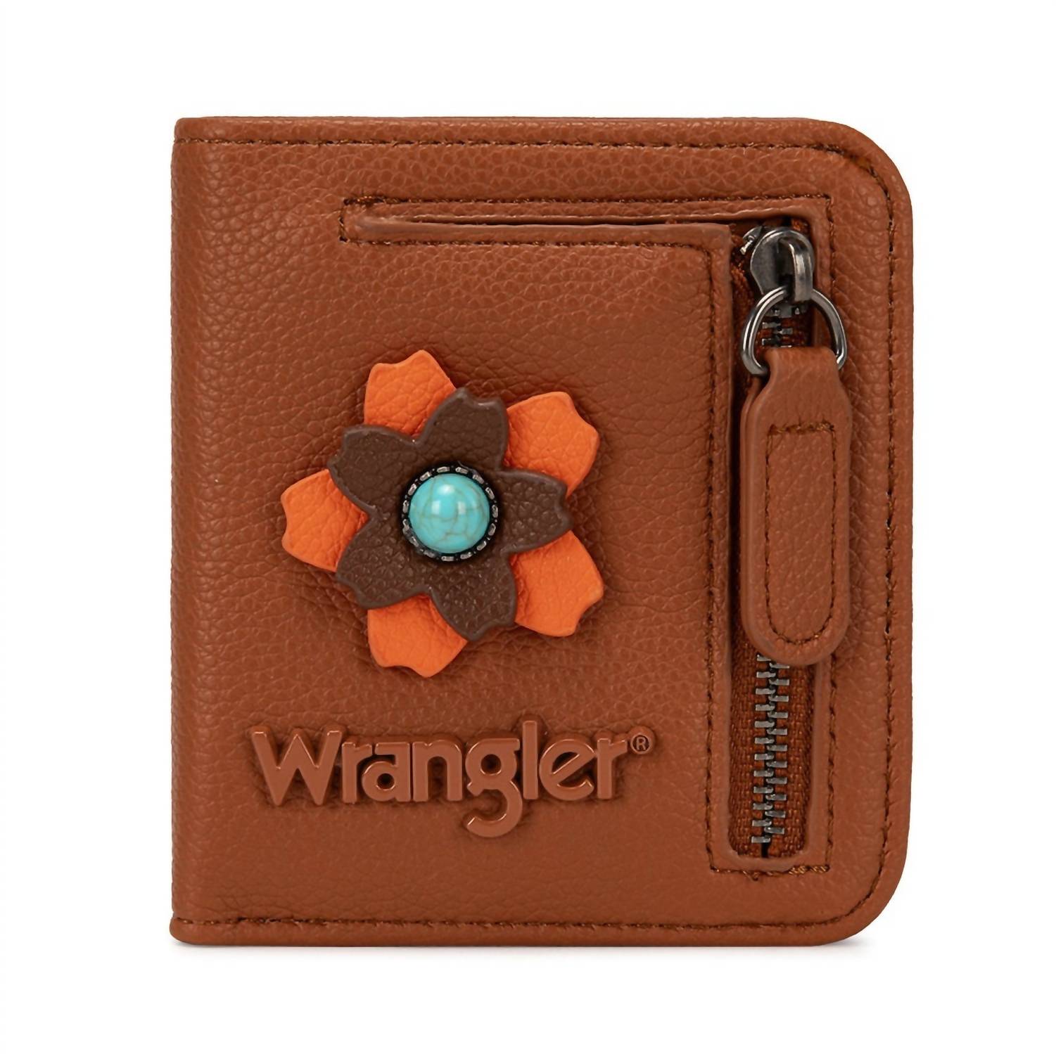 Wrangler - 3D Floral Turquoise RFID Bifold Wallet
