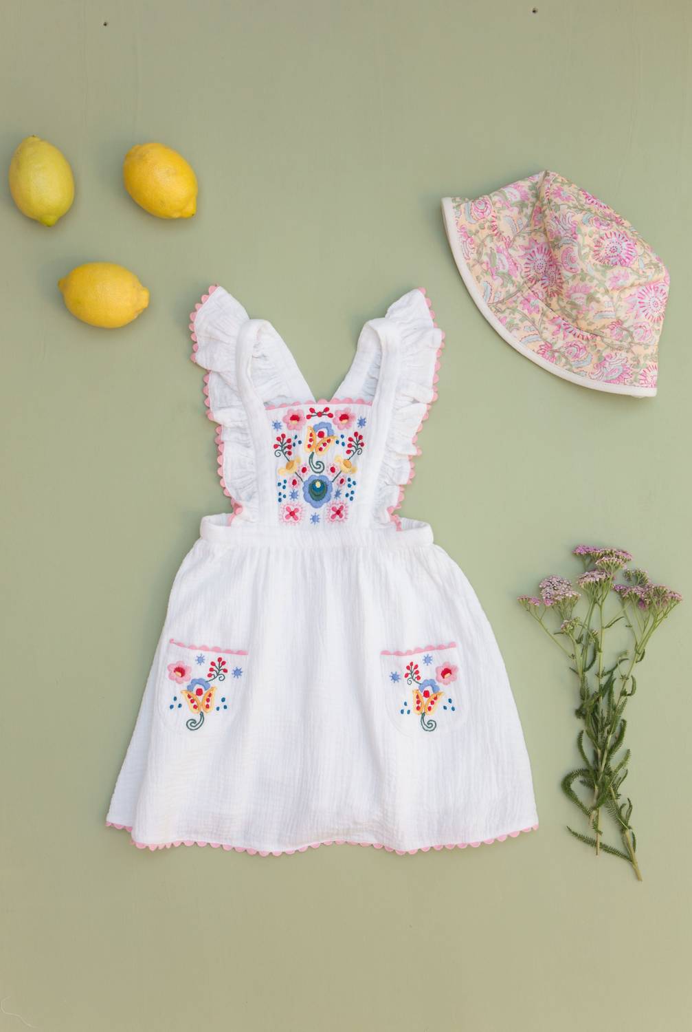 Louise Misha - Girl's Henriette Apron Dress