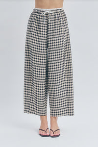 Maude Club - Ari Sand Gingham Pants