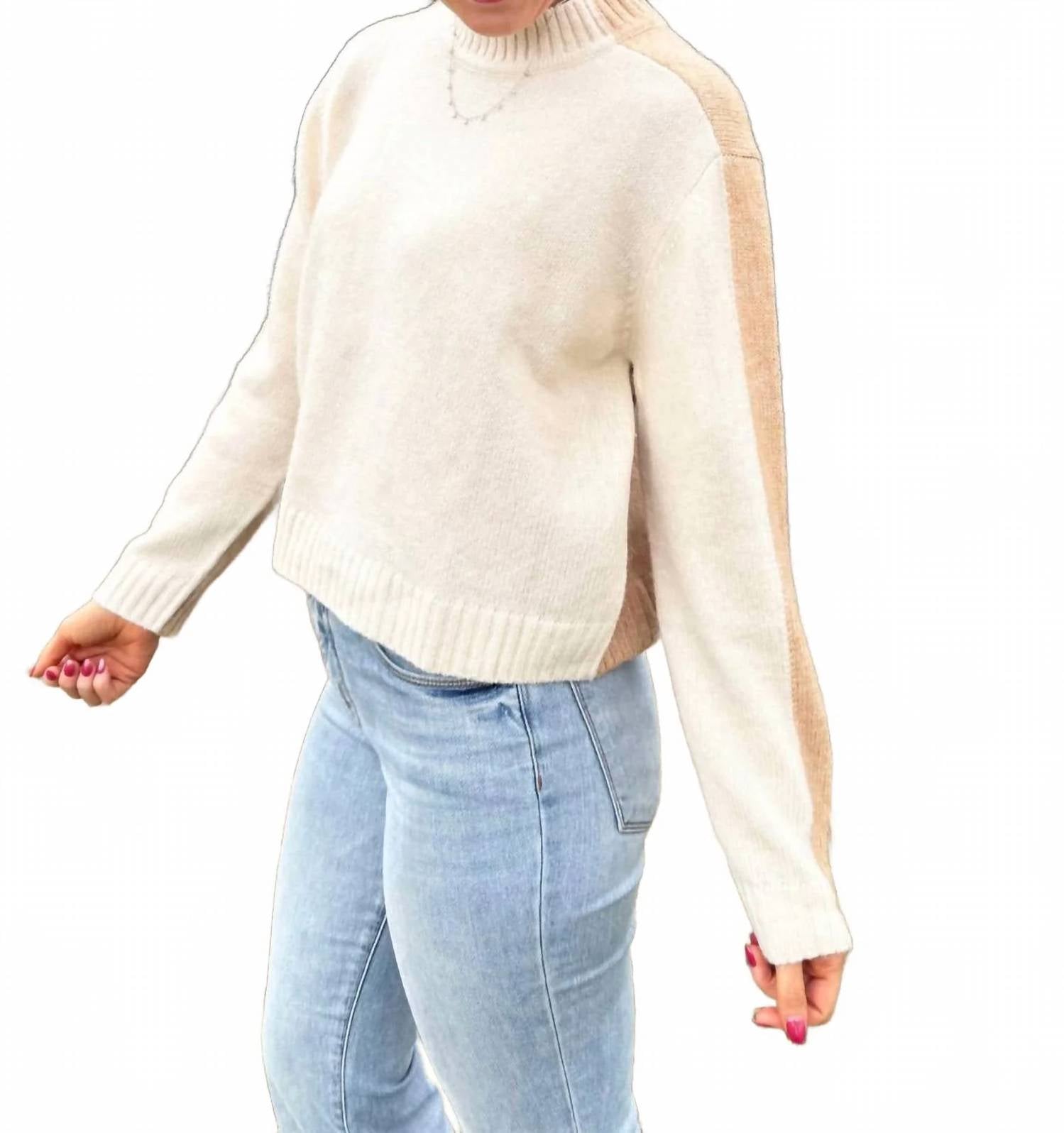 Elan - Color Block Crewneck Sweater