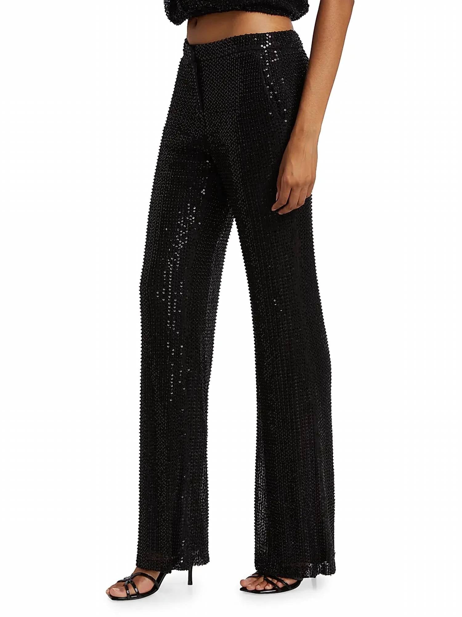 Ramy Brook - Olivian Sequined Straight Leg Pants