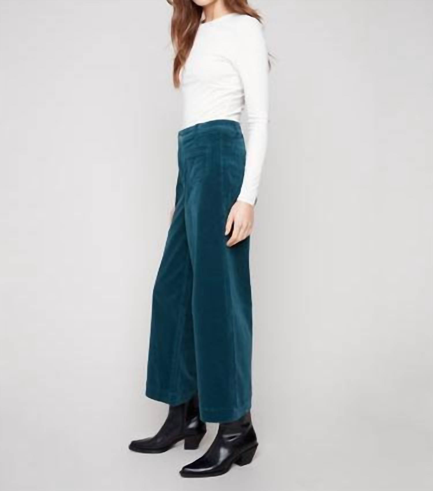 Charlie B - Patch Pocket Flare Corduroy Pants
