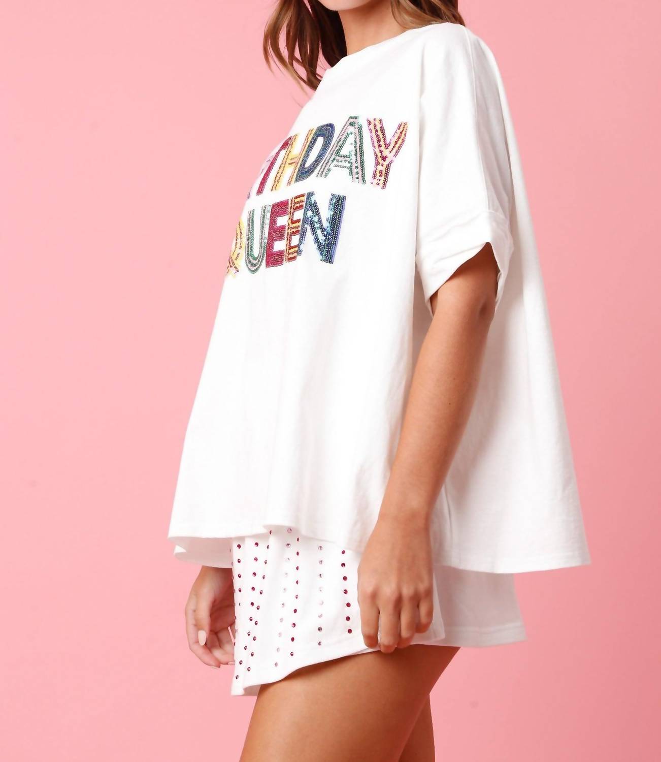 Peach Love - Birthday Queen Sequin Top