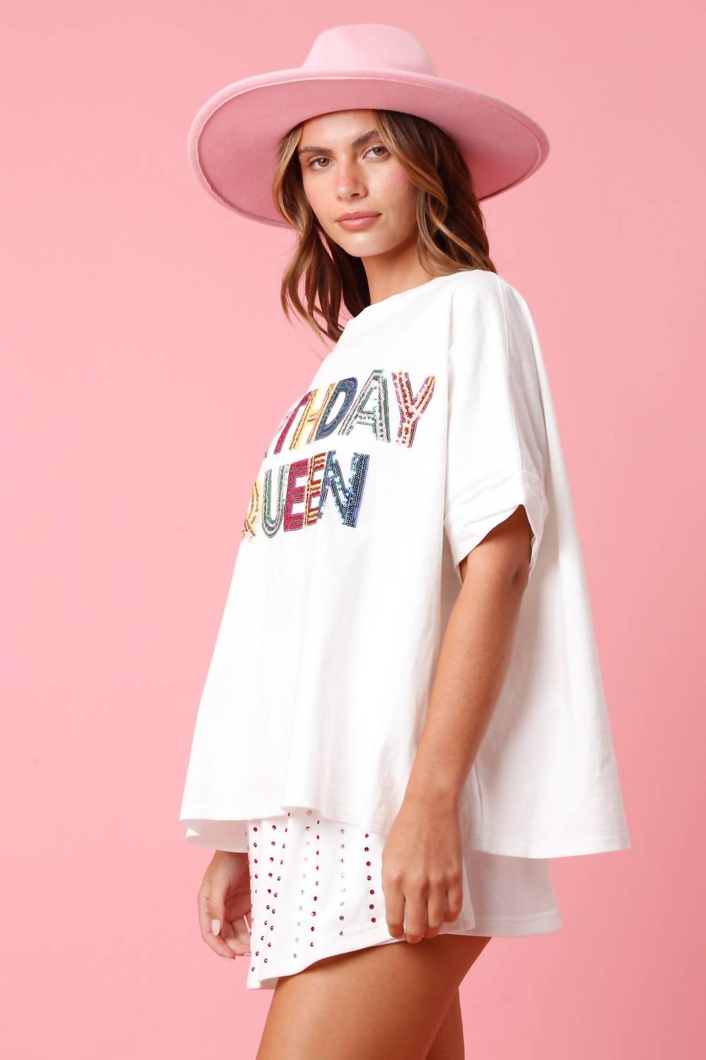 Peach Love - Birthday Queen Sequin Top