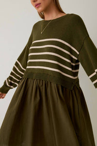 Le Lis - Benson Striped Knit Combo Dress