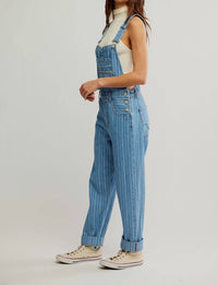 Free People - Ziggy Striped Overall Romper