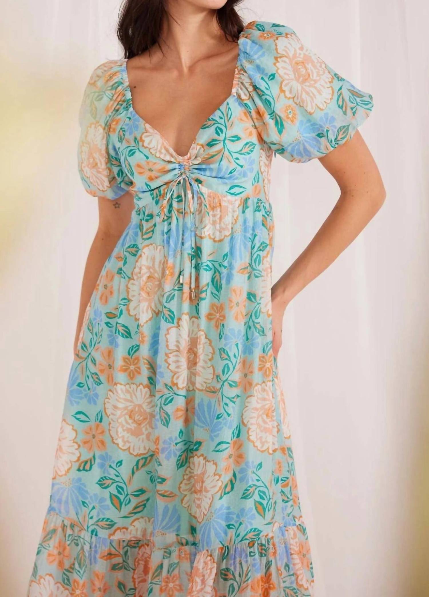 Minkpink - Evelyn Puff Sleeve Midi Dress