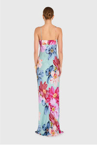 Amanda Uprichard Ira Maxi Dress in daphne floral - women's dress - alternate view