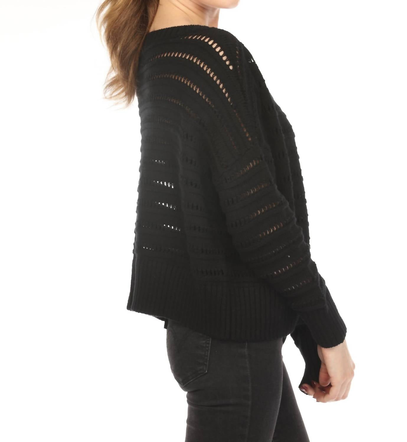 Planet By Lauren G. - Loomed Boatneck Sweater