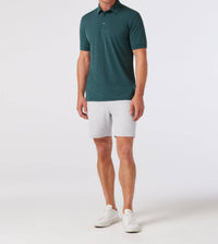 Mizzen + Main Copa Short Sleeve Polo Top in balsam - men's shirt - detail view