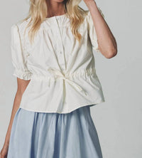 The Shirt - Kayla Short Balloon Sleeves Shirt