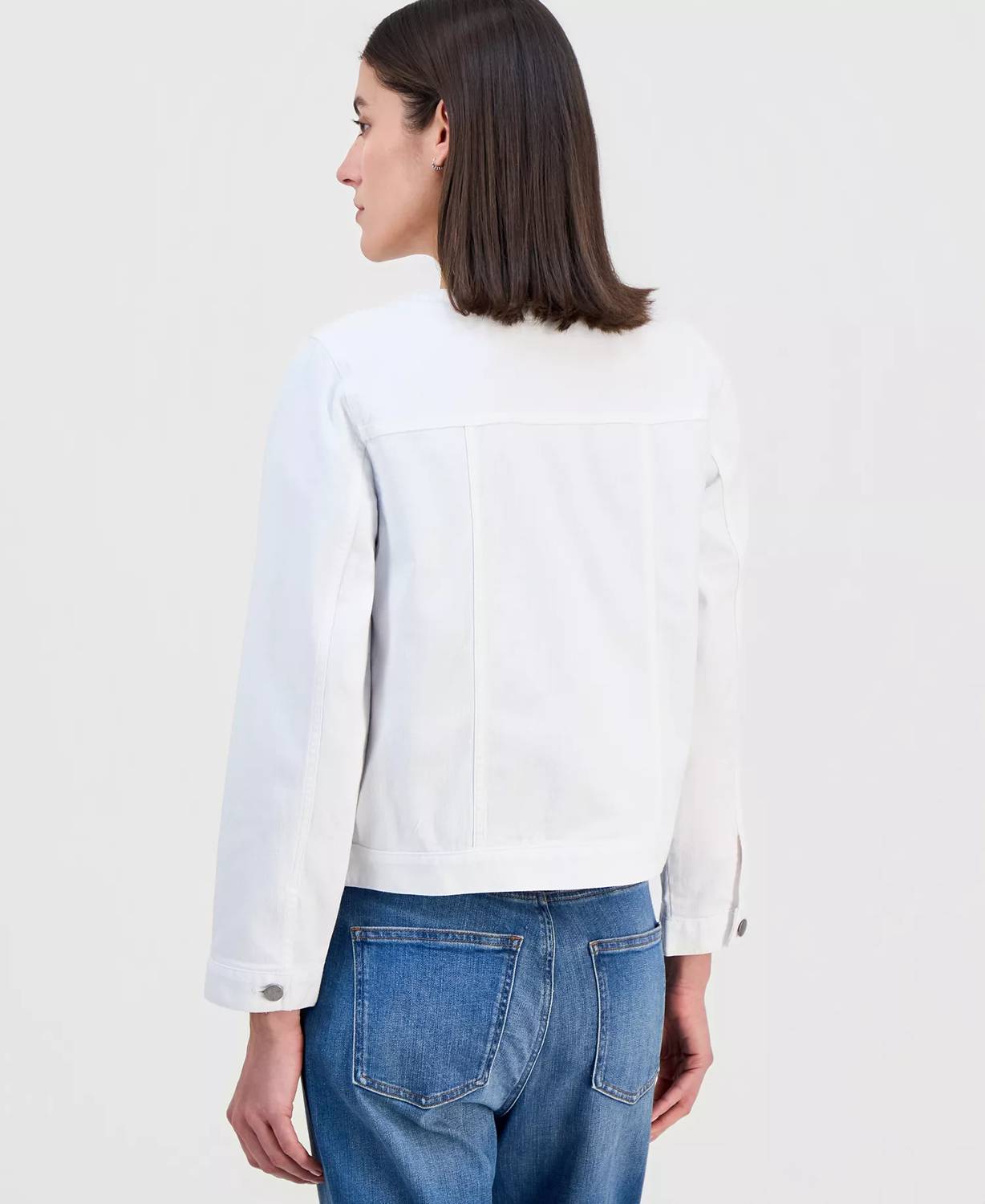 Eileen Fisher - Round Neck Denim Jacket