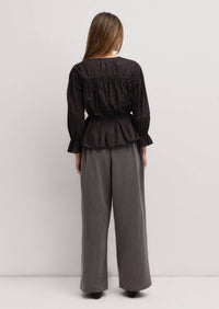 MOD REF Selina Top in black - women's blouse - alternate view