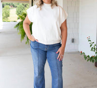 Ee:Some - Pure Elegance Mock Neck Knit Top
