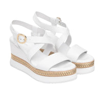 NeroGiardini Women's Loira Wedge Sandal in bianco - women's sandal