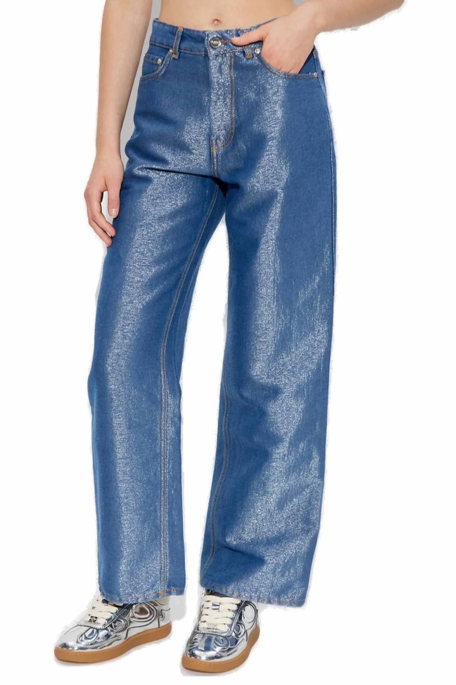 Ganni - Shiny Weft Denim Jeans