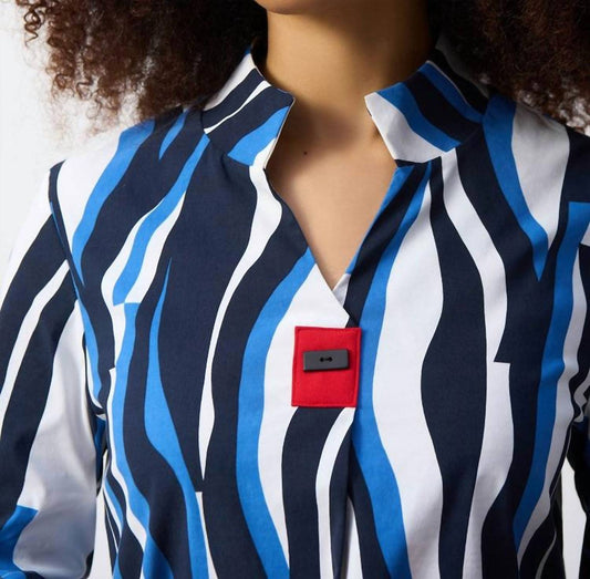 Joseph Ribkoff - Woven Abstract Print Trapeze Top