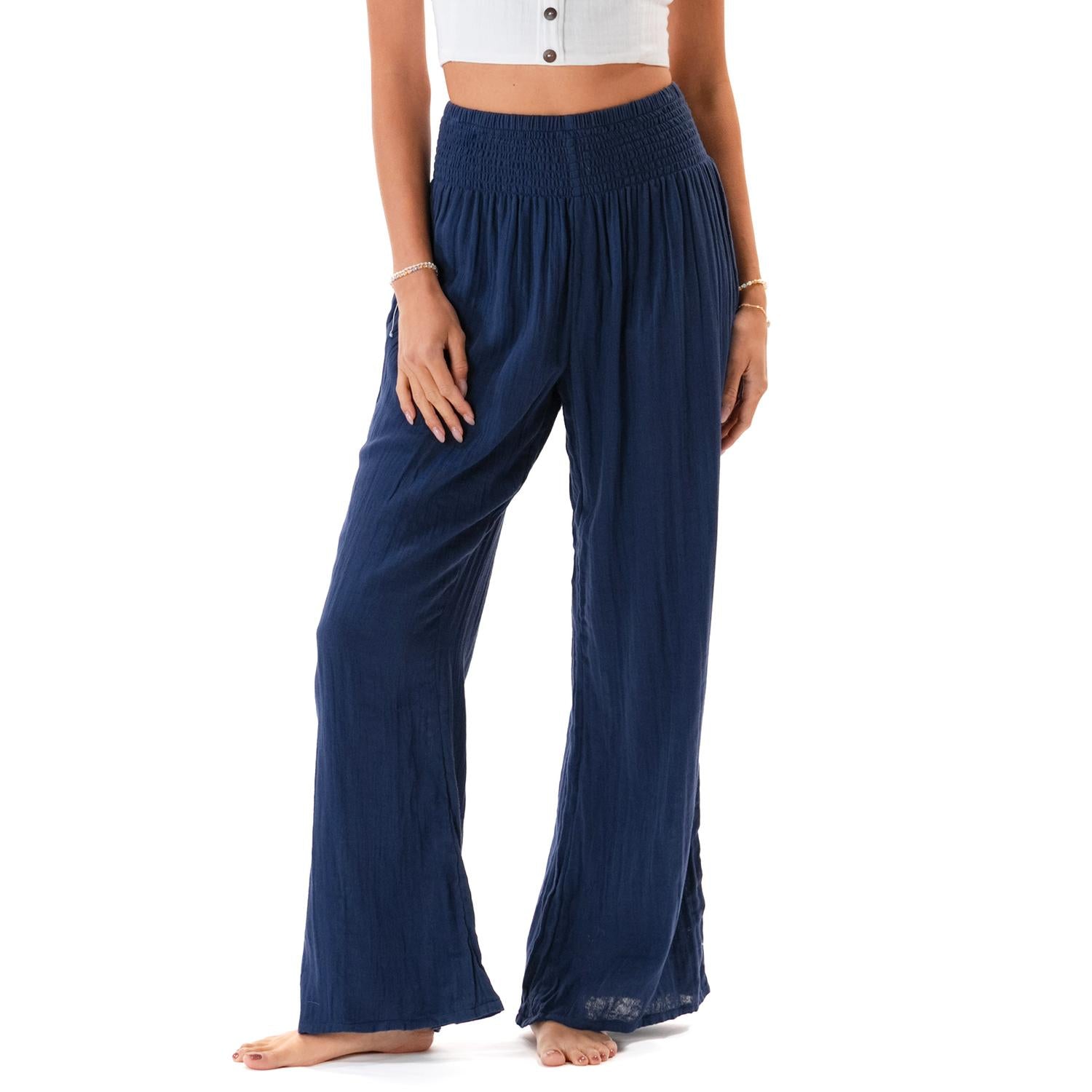 Lotus & Luna - Wide Leg Cotton Pants