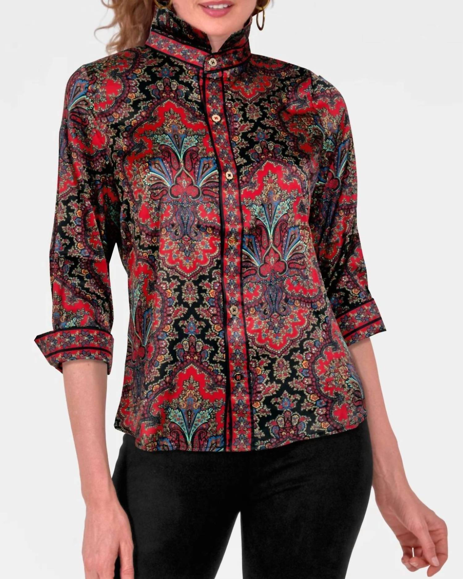 Gretchen Scott - Boyfriend Button Up Blouse