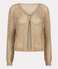 Esqualo - Cira Button Lurex Cardigan