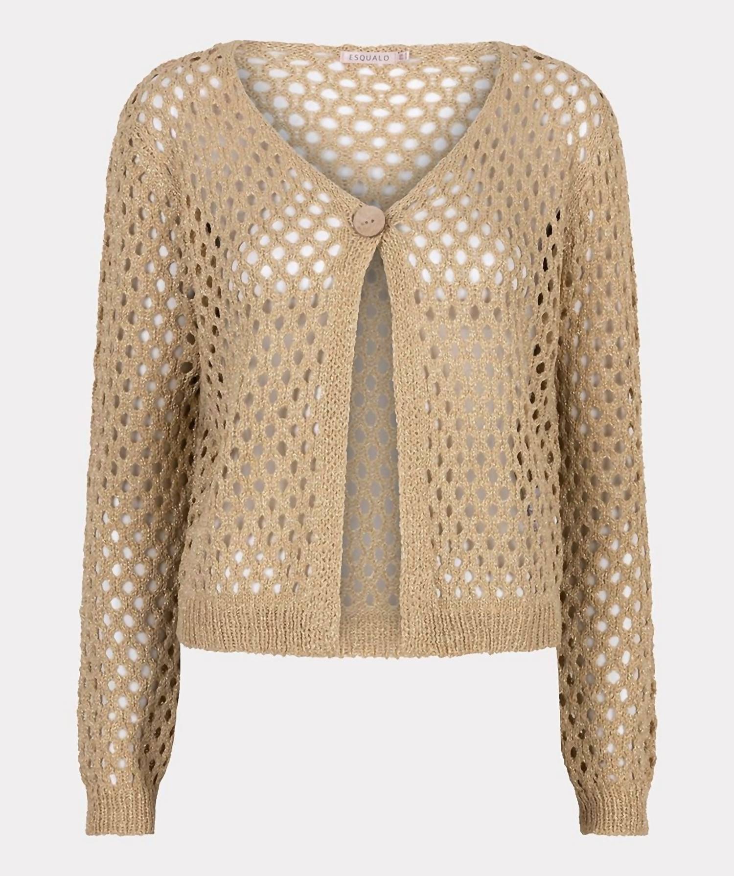 Esqualo - Cira Button Lurex Cardigan