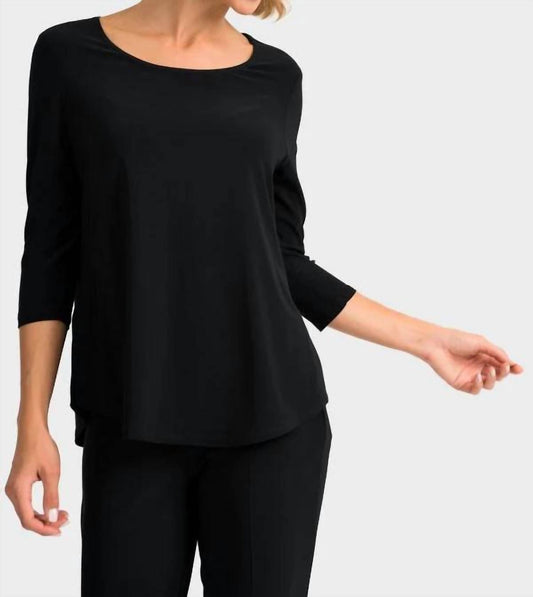 Joseph Ribkoff - Three Quarter Sleeve Slit Top