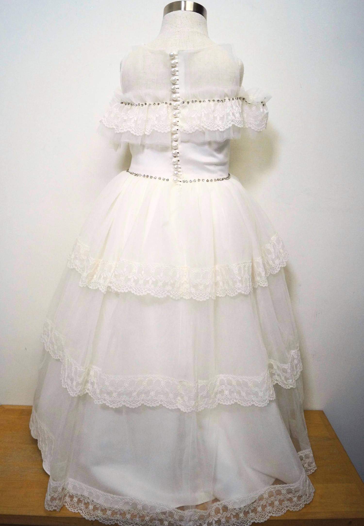 Eda Baby - Girl's Taliya 3 Tier Dress With Lace
