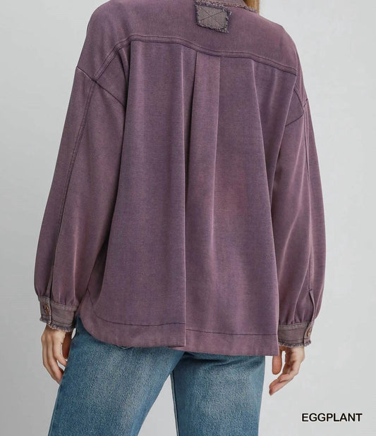 Umgee - Uxeknit Mineral Wash Shacket