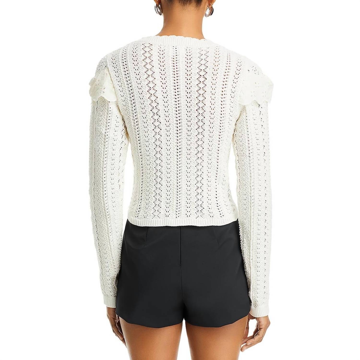 Lost + Wander - Irina Scalloped Pointelle Cardigan