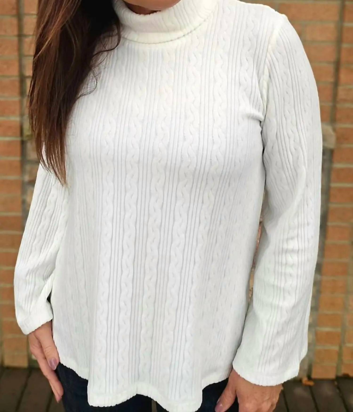 Pure Essence - Cowl Neck Knit Tunic