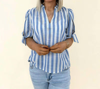 Thml - Mckinley Stripe Tie Top
