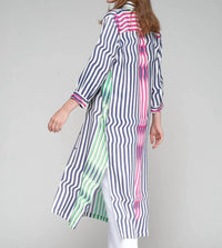 Vilagallo Raya Marino Dress in verde rosa - women's dress - alternate view