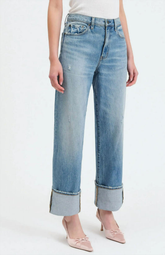 Daze - Eastside Cuff Crop Straight Leg Jeans