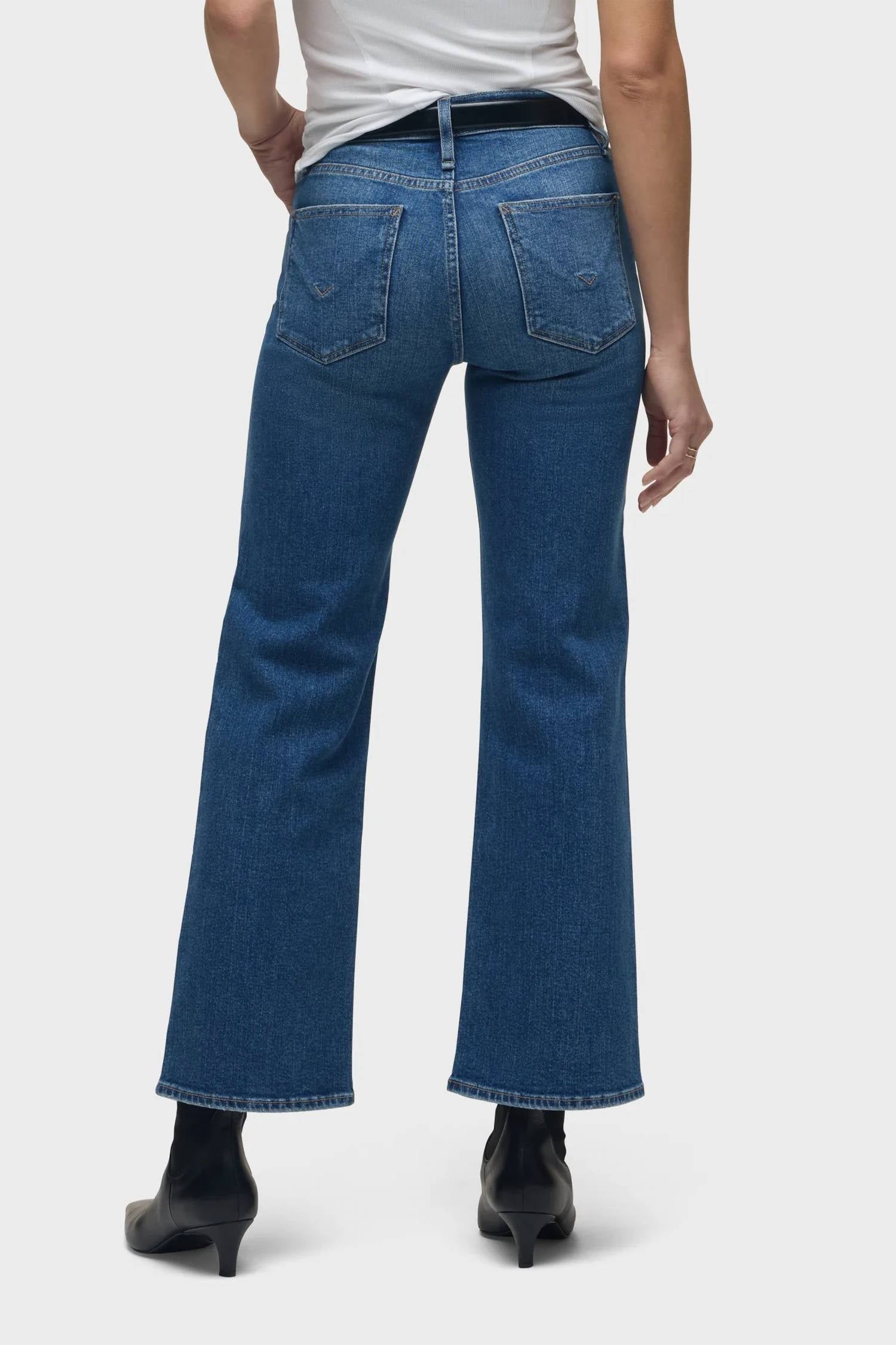 Hudson - Rosie High-rise Wide Leg Ankle Jeans