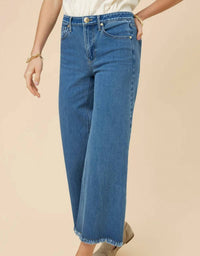 Spartina 449 - Nayla Fringe Wide Leg Crop Jeans