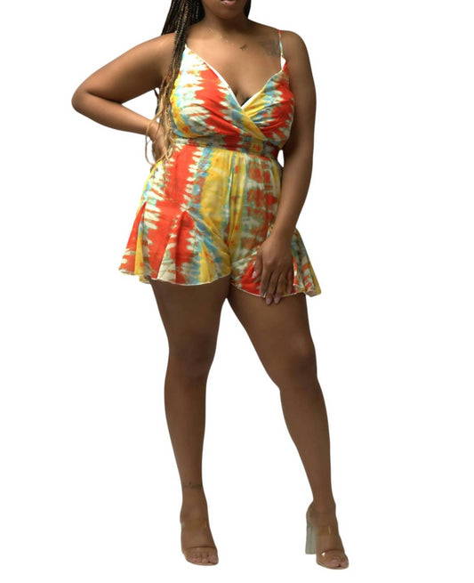Flying Tomato - Tie Dye Sleeveless Romper