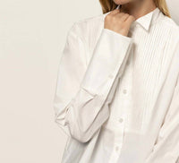 Sanctuary Women's New Era Tuxedo Shirt in white - women's long sleeve top - view 6
