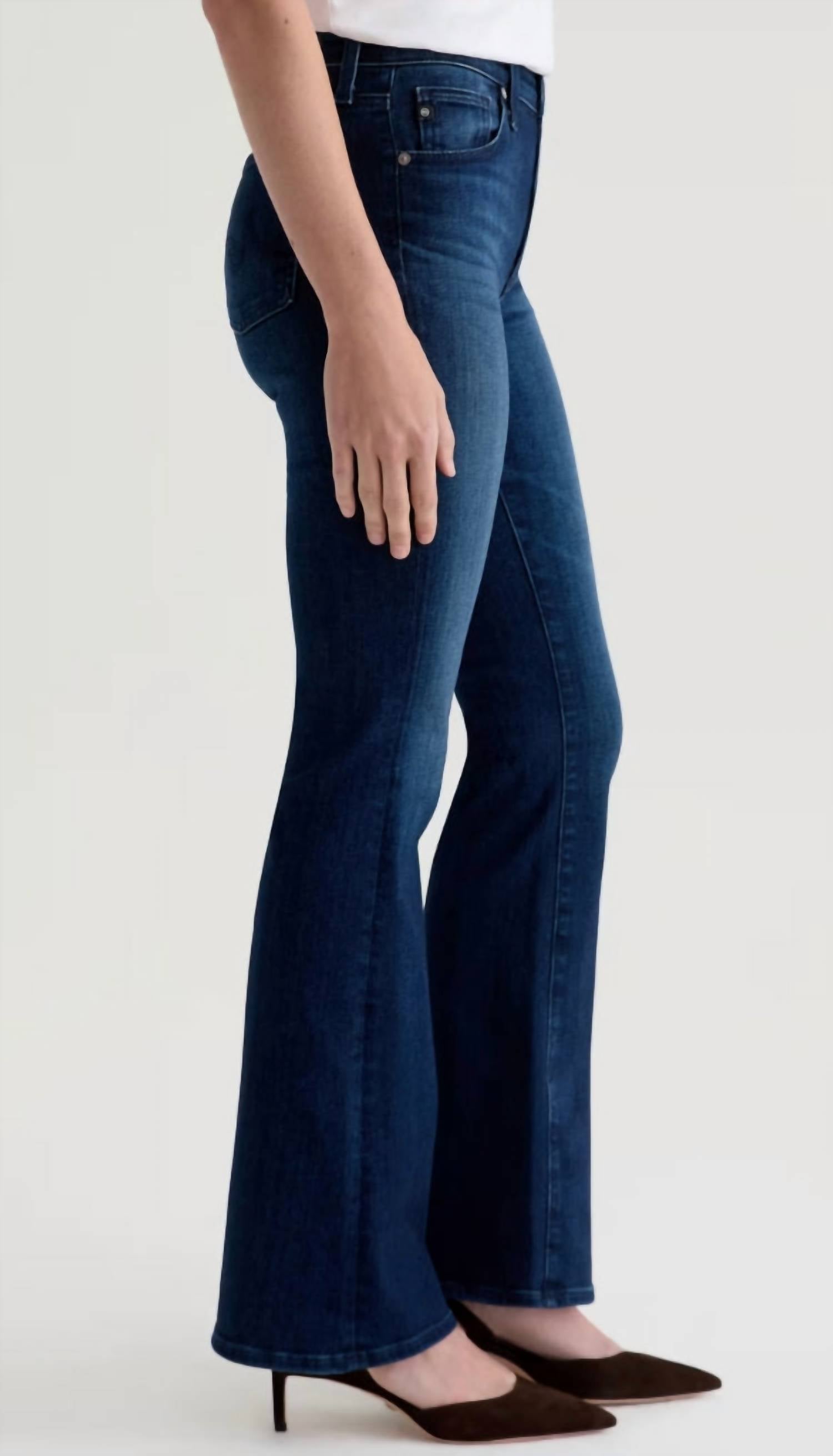 AG Jeans Farrah Bootcut Mid Rise Jean in epilogue - women's jeans - detail view