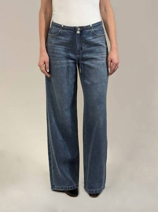 Habitual Girl - Western Drawstring Wide Leg Jeans