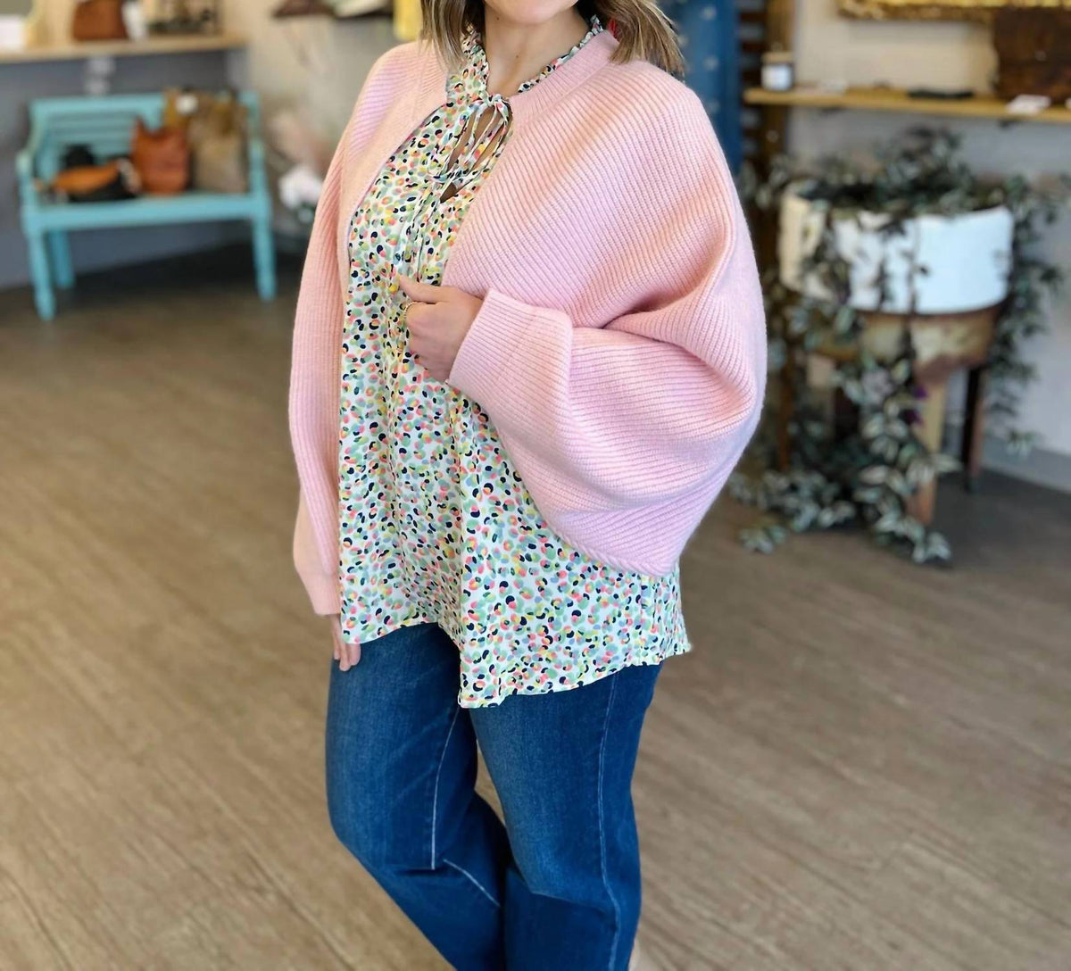 Tcec - Petal Pop Open Front Cardigan
