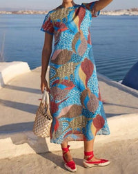 Oliphant - Short Sleeve Shift Midi Dress