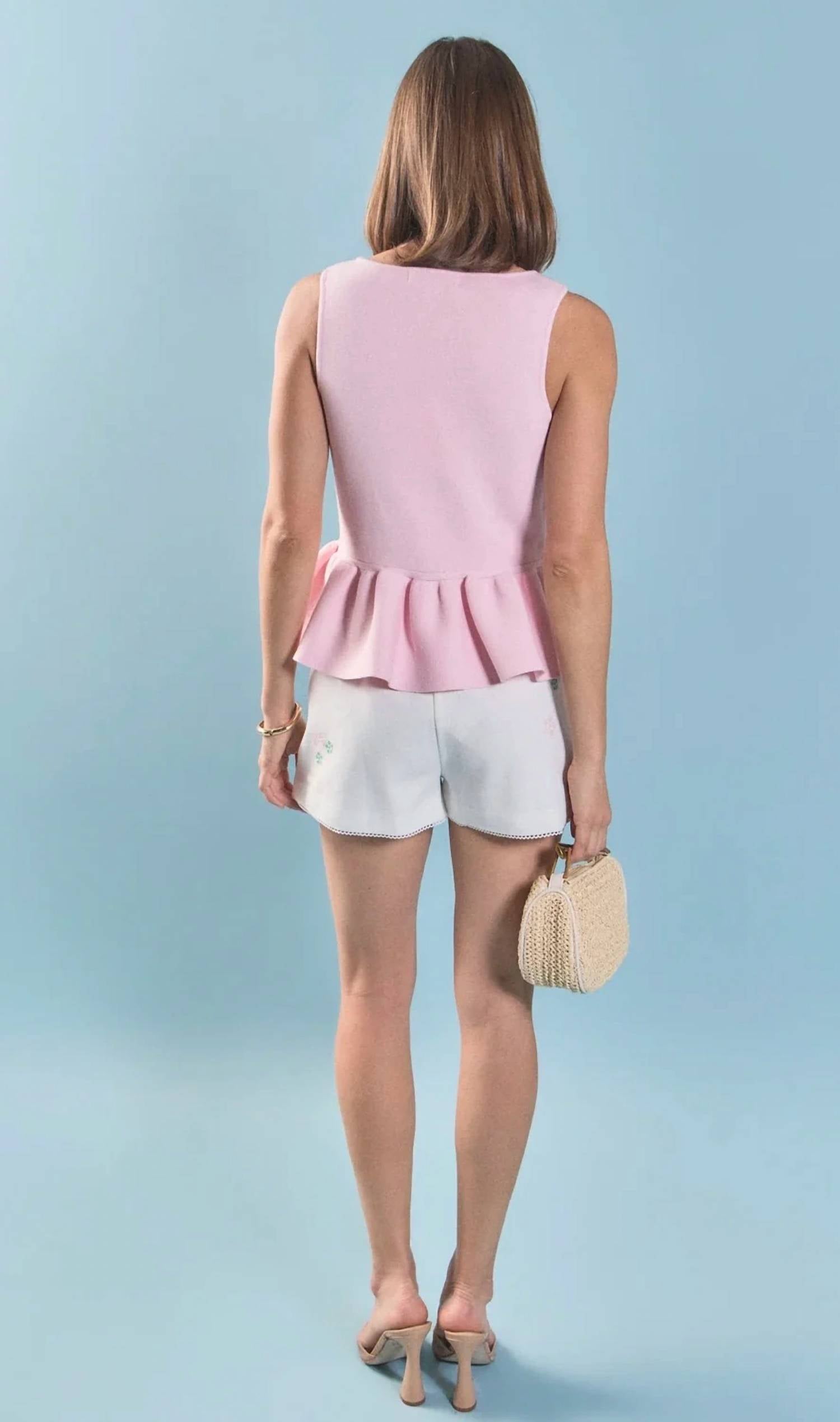 English Factory - Women's Peplum Knit Top