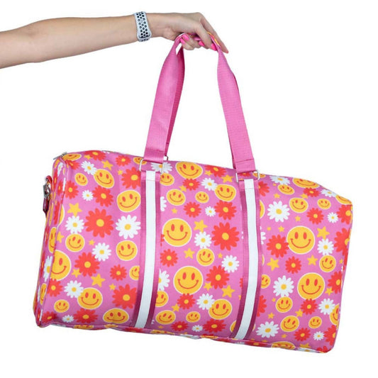 Katydid - Women's Flower Happy Face Weekender Duffle Bag