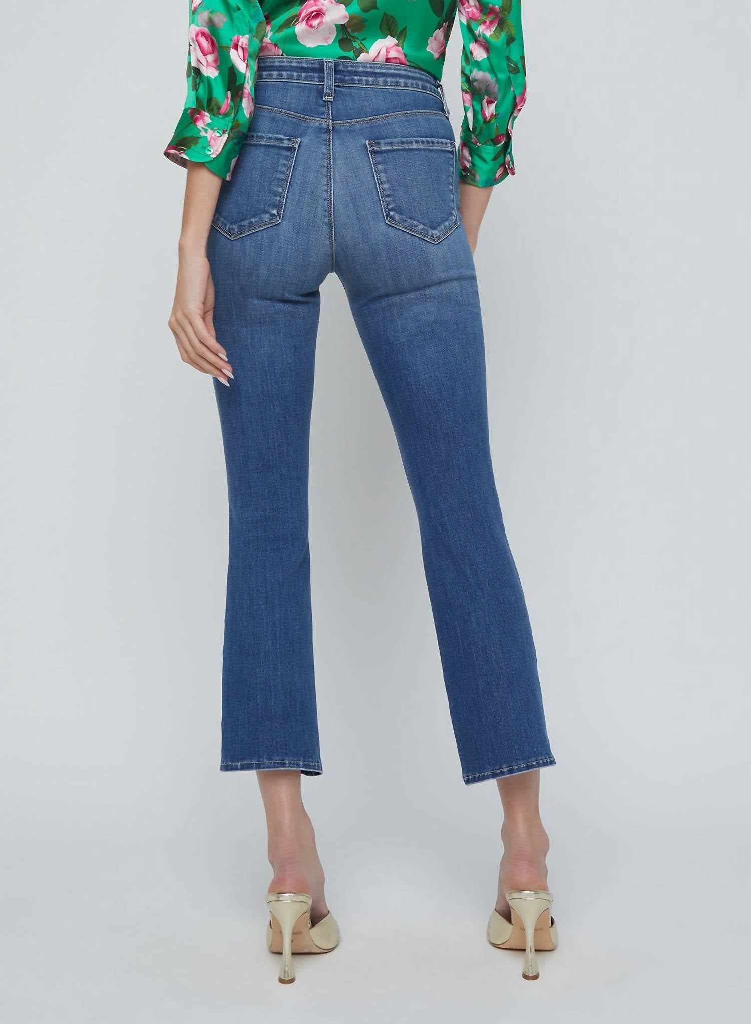 L'Agence - Tati High Rise Crop Micro Boot Jeans