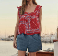 The Great. - Victorian Pleat Tank Top